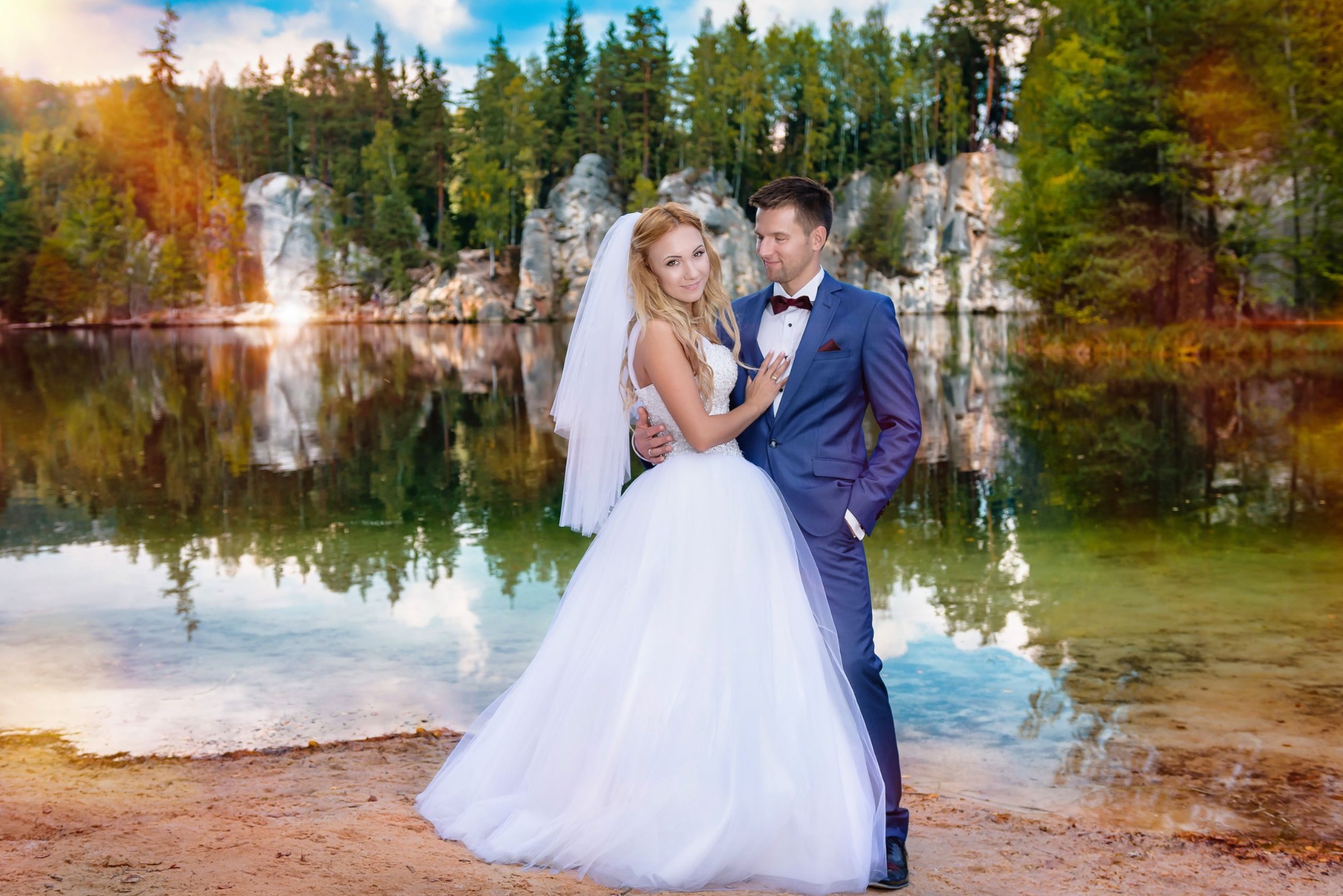 Sesja ślubna nad wodą