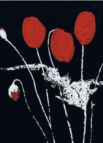 Haft płączony z tasiemka i sitem