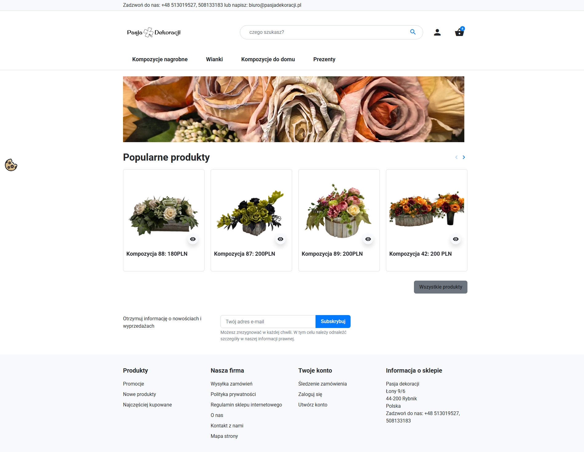 wykonanie sklepu internetowego kwiaciarnia