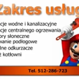 Usługi hydrauliczne. kolektory słoneczne, centralne odkurzacze,nowoczesne systemy grzewcze...