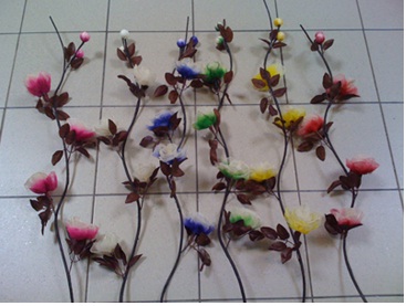 kWIATY Z LIŚCI KUKURYDZY