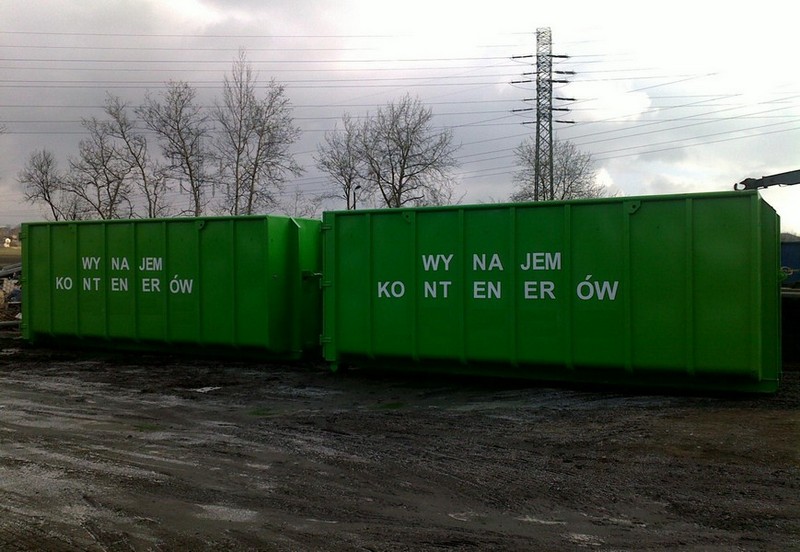 Wynajem kontenerów 'hakowych' 34 - 40m3