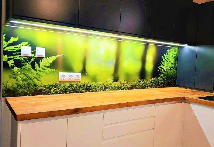 Wysłona kuchenna szklana grafika