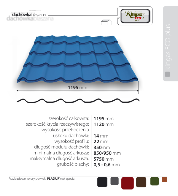 Blachodachówka KINGAS ECO PLUS