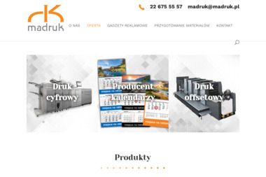 Madruk. Kalendarze, art. reklamowe, drukarnia - Wlepka Warszawa