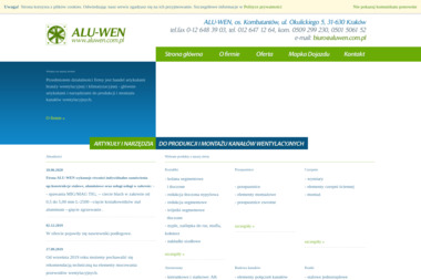 Alu-Wen. Akcesoria wentylacyjne, systemy podwieszeń - Kanały Wentylacyjne Kraków