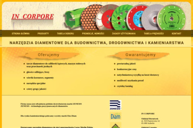 In Corpore. Tarcze diamentowe - Narzędzia Poczta Izabelin) Hornówek