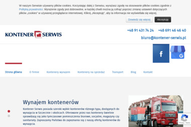 Kontener-Serwis. Wynajem, sprzedaż kontenerów, transport samozaładowczy - Zaplecze budowlane Szczecin