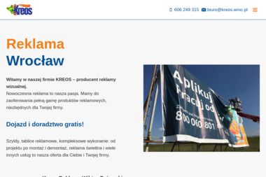 Kreos. Reklama zewnętrzna, wewnętrzna, reklama świetlna - Reklama w Telewizji Wrocław