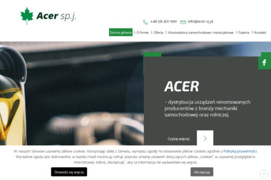 Acer. S.j. Akumulatory, pasy klinowe, silniki elektryczne - Rozdzielnie Elektryczne Gdańsk