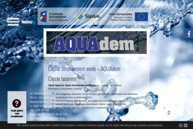Aquadem Polska. Sp. z o.o. Cięcie strumieniem wody - Huty szkła Katowice