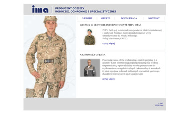 Ima. S.j. Zakład pracy chronionej. Producent, hurtownia odzieży roboczej - Spodnie Robocze Kraków