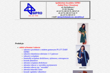 Sipro. ZPChr - Odzież BHP Wrocław