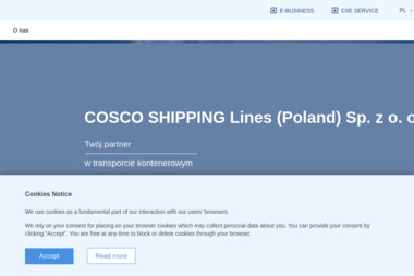 Cosco Poland. Sp. z o.o. Transport morski, spedycja - Oferta Wakacyjna Warszawa