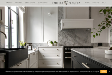 Fabryka Wnętrz. Kuchnie angielskie, biblioteki do zabudowy - Szafy Na Miarę Warszawa