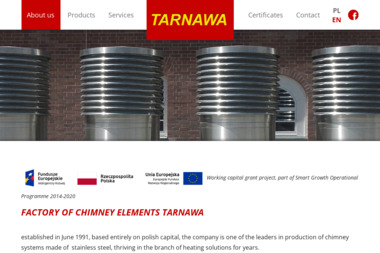 Tarnawa. Sp.j. Systemy kominowe. Wyposażenie gastronomii, kominki - Urządzenia, materiały instalacyjne Tarnów
