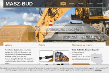 Masz-Bud. Naprawa i sprzedaż elementów hydrauliki siłowej, maszyn budowlanych. Sargalski - Hurtownia Hydrauliczna Poznań