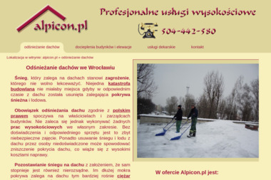Alpicon - Odśnieżanie dachów Sobótka