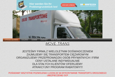Move-Trans Marcin Kaniewski - Pierwszorzędny Transport Samochodu z Włoch we Wrocławiu