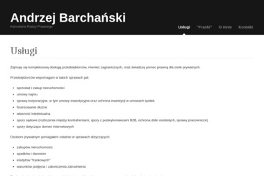 Kancelaria Radcy Prawnego Andrzej Barchański - Radca prawny Warszawa
