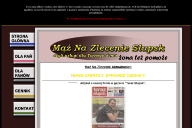 Www.MazNaZlecenie-slupsk.pl mąż na zlecenie dla Pań dla Panów-Cennik - Serwis komputerów, telefonów, internetu Słupsk
