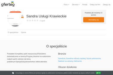 Sandra Usługi Krawieckie - Usługi Hafciarskie Kolno