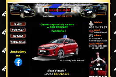 TODCAR Hubert Cieślak - Kurs Na Prawo Jazdy Murowana Goślina