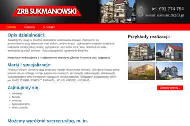 Zakład Remontowo-Budowlany Sukmanowski - Tynkowanie elewacji Wawelno
