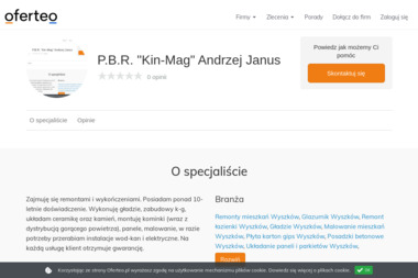 P.B.R. "Kin-Mag" Andrzej Janus - Rewelacyjny Jastrych Anhydrytowy Wyszków