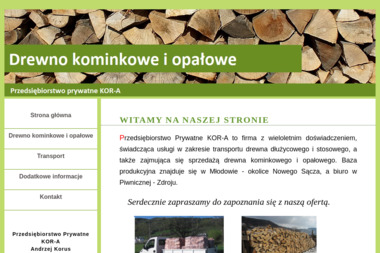 Przedsiębiorstwo Prywatne KOR-A - Sprzedaż Drewna Kominkowego PIWNICZNA-ZDRÓJ