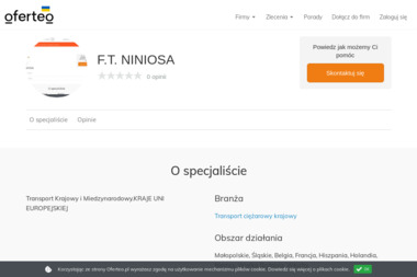 F.T. NINIOSA - Usługi Transportowe Międzynarodowe Rajbrot