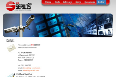 MG SERWIS Zabezpieczenia Techniczne - Instalatorstwo telekomunikacyjne Katowice
