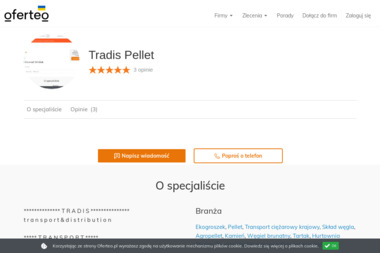 Tradis Pellet - Sprzedaż Węgla Brunatnego Piekoszów