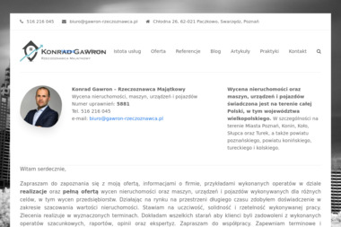 Konrad Gawron - Rzeczoznawca Majątkowy - Wycena nieruchomości Poznań