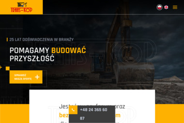 Trans-Kop Roboty ziemne, wyburzenia, budowa dróg - Roboty ziemne Biała