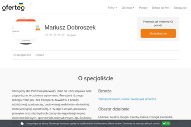Mariusz Dobroszek - Usługi Kurierskie Łódź