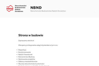 NBND Nieruchomości Budownictwo Nadzór Doradztwo Paweł Zwierzchowski - Nadzór budowlany Gdańsk