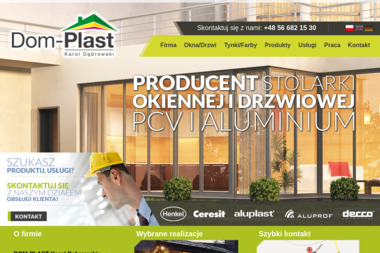 DOM-PLAST Karol Dąbrowski - Doskonały Producent Okien PCV w Golubiu-Dobrzyniu