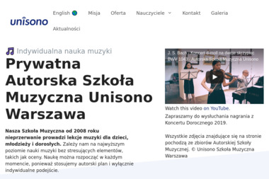 Unisono CENTRUM KSZTAŁCENIA MUZYCZNEGO - Szkoła Muzyczna Warszawa