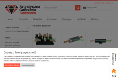 Artystyczna Galanteria Kamienna - Modernizacja Sklepu Internetowego Golińsk
