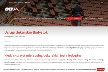 Usługi dekarskie - DB Dachy Białystok - Krycie dachów Księżyno