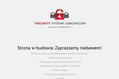 4Security Systemy Zabezpieczeń Bartosz Cendrowski - Instalacje Elektryczne Topór