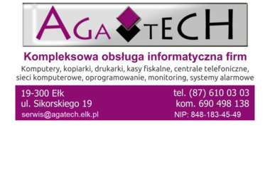 Agatech Agnieszka Dębowska - Firma Informatyczna Ełk