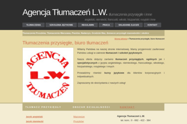 Agencja Tłumaczeń L.W. - Tłumacze Pruszków