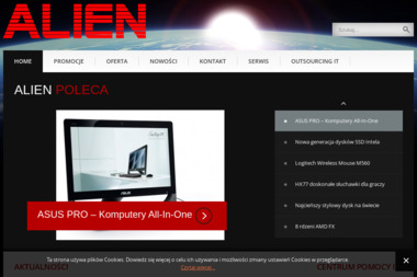 Alien. Sklep komputerowy, serwis komputerowy - Usługi Komputerowe Ożarów Mazowiecki