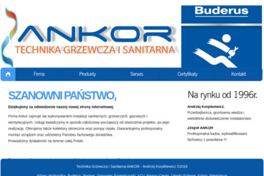 P P u H Ankor Technika Grzewcza i Sanitarna Andrzej Korpikiewicz - Hydraulik Ostrowiec Świętokrzyski