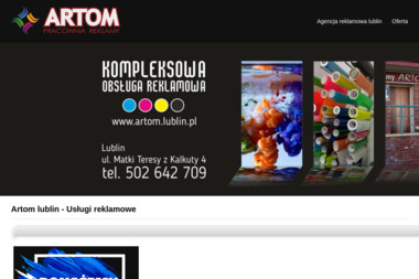Artom - Agencja Reklamy, Wydruki Wielkoformatowe - Agencja Reklamowa Lublin