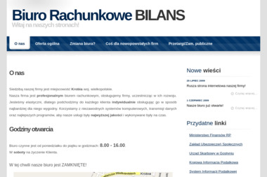 Aldona Żołędziowska Biuro Rachunkowe Bilans - Sprawozdania Finansowe Krobia