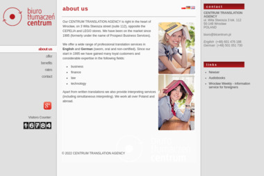 Biuro Tłumaczeń Centrum Magdalena Moroń - Tłumaczenie Angielsko Polskie Wrocław