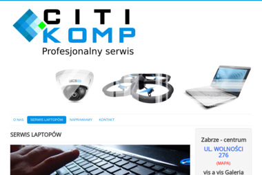 CitiKomp. Serwis laptopów, instalacje alarmowe, monitoring - Naprawa Komputerów Zabrze